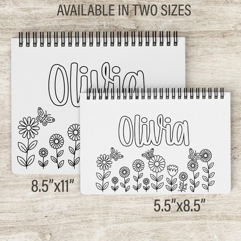 Girls Personalized Butterfly Coloring Book, Custom Kids Coloring Books With Name, Stocking Stuffers, Party Favor gift, Childrens name Books 画像 4