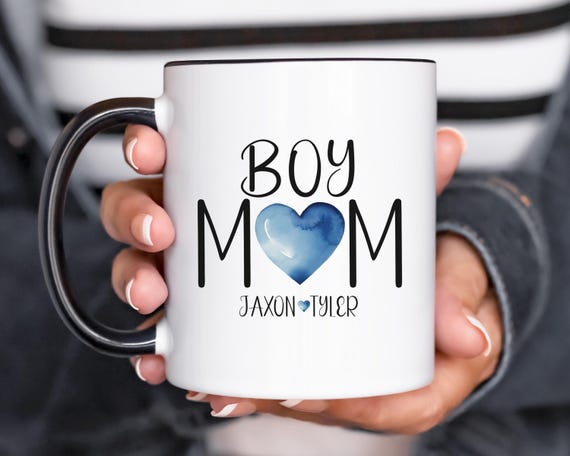 Personalized Mom & Kids Colored Coffee Mug, Mom Kids Hands Cup, Family With Kids Names, Mothers Day Gift From Kids Custom Gift From Children - UK