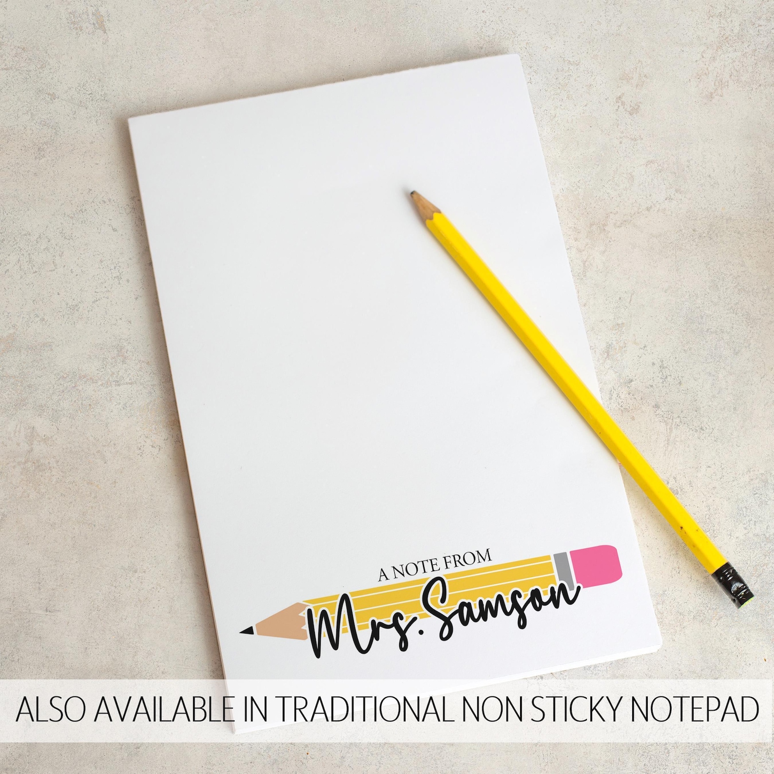 Personalized Teacher Note Pad, Custom Post-it® Sticky Notes, Name ...