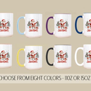 Personalized Christmas Mug , Custom Santa Cocoa Mugs, Christmas Mugs for Kids, Custom Camper Mug with your Name, Stainless Steel Coffee Mug immagine 5