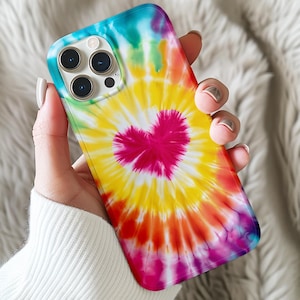 Rainbow Tie Dye Phone Case,  Tough Case for iPhone 16 15 14 Pro Max 13 12, Samsung Galaxy S21 S22 S24 Ultra Plus, Mothers Day, Birthday Gift