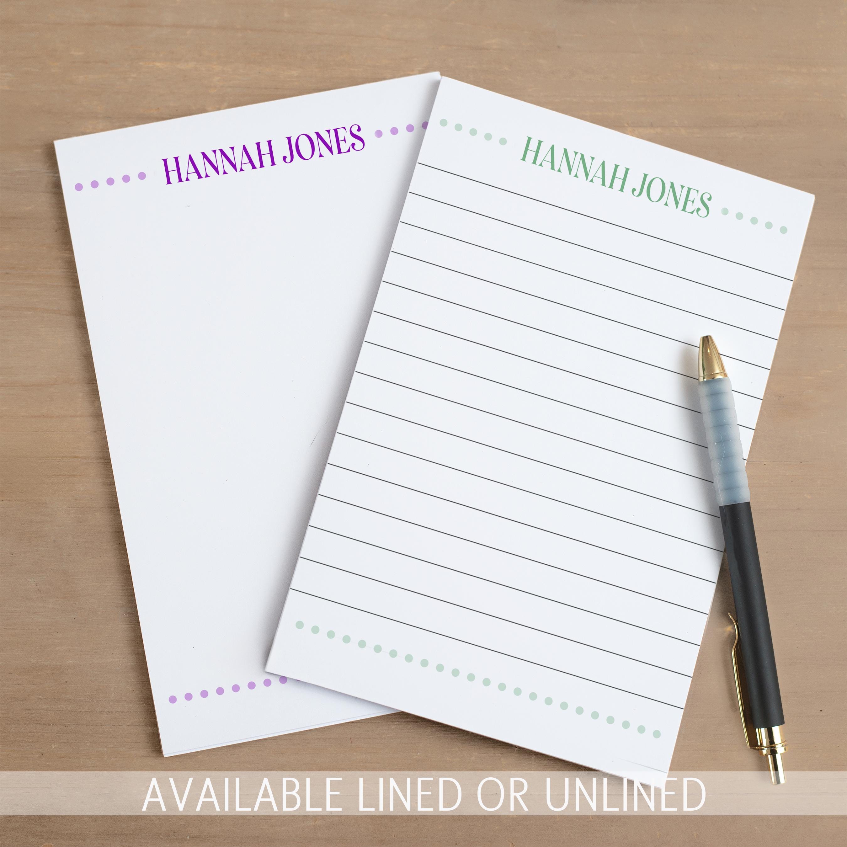 Personalized Notepad Set Personalized Notepad, Custom Monogram Initials Notepads, Teacher Gifts ...
