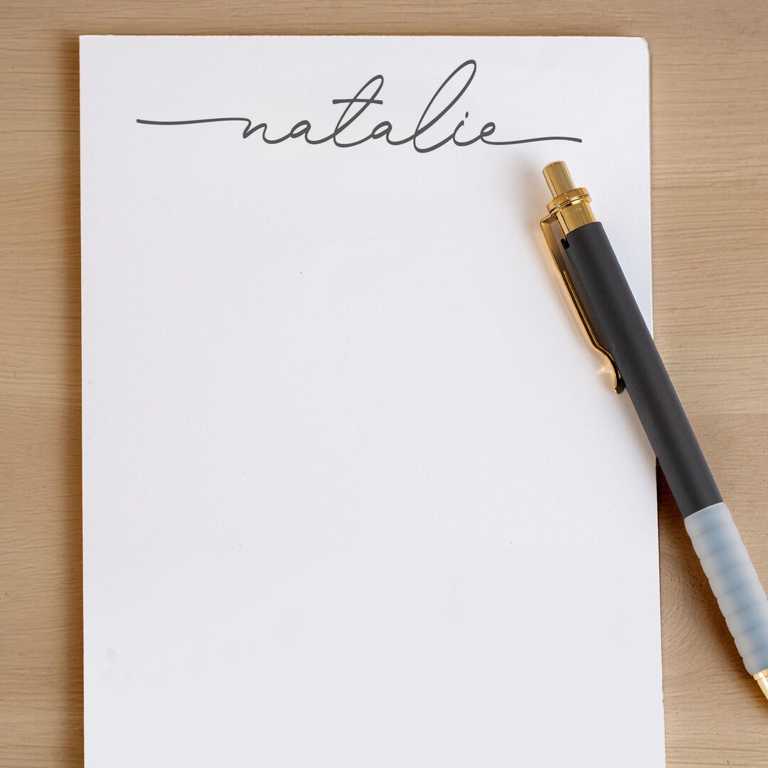 Personalized Notepad, Custom Script Signature Notepads, Teacher Gifts ...