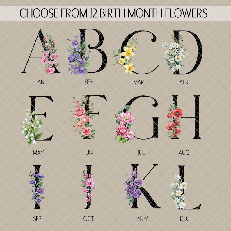 Custom Birth Flower Coffee Mug, Personalized June Birthflower Cup, Monogram Initial Name, Rose Birthday Mugs, Birth Month Gift, Mothers Day Bild 9