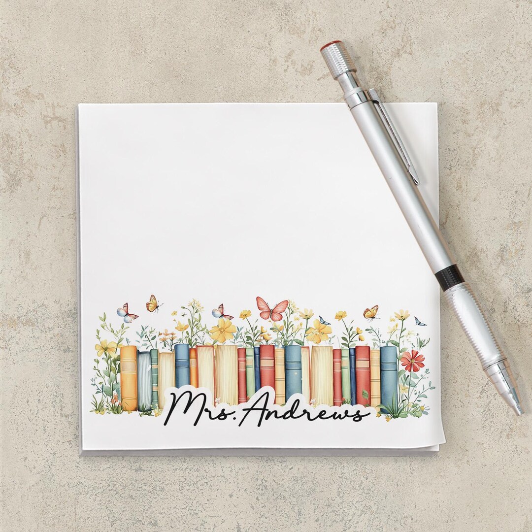 Personalized Teacher Note Pad, Custom Post-it® Sticky Notes, Name ...