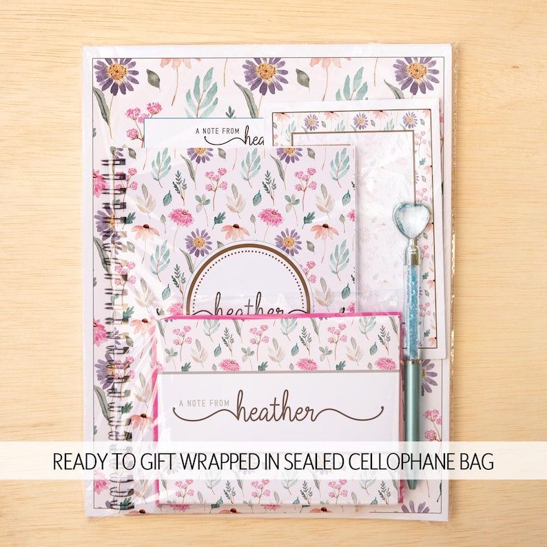 Personalized Stationery Set, Kids Letter Writing Set, Writing Paper for Girls, Heart Notebook, Girls Notepads, Notecard Set, with Envelopes afbeelding 9