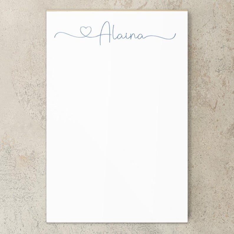 Bloc-notes personnalisé, bloc-notes personnalisés avec initiales monogrammes, cadeaux pour professeur, cadeau pour collègue, liste de choses à faire, mot de remerciement, papeterie personnalisée image 10