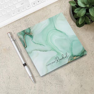 Personalized Post-it® Note Pads, Custom Notepad, Name Stationery Aesthetic Sticky Notepads, Elegant To Do List, Office Coworker Teacher Gift