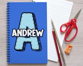 Kids Custom Notebook, Personalized Name Note Books, for Boys Girls, Teacher Notebook, Back to School Supplies Gifts, Sketchbook Journal