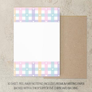 Personalized Stationery Set, Kids Letter Writing Set, Writing Paper for Girls, Heart Notebook, Girls Notepads, Notecard Set, with Envelopes afbeelding 5
