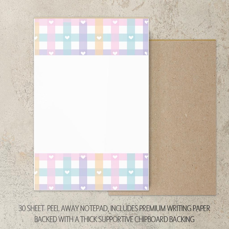 Personalized Stationery Set, Kids Letter Writing Set, Writing Paper for Girls, Heart Notebook, Girls Notepads, Notecard Set, with Envelopes afbeelding 5