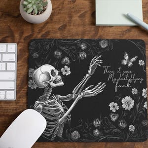 Funny Desktop Mousepad, There it goes My last Flying F**K, Adult Humor for Work or Home Office