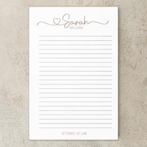 Bloc-notes personnalisé, bloc-notes personnalisés avec initiales monogrammes, cadeaux pour professeur, cadeau pour collègue, liste de choses à faire, mot de remerciement, papeterie personnalisée image 6
