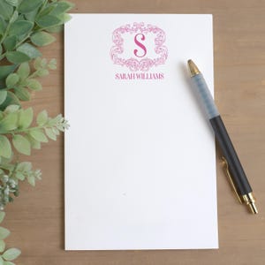 Personalized Notepad, Custom Monogram Initials Notepads,  Teacher gifts, Co-Worker Gift, To Do List, thank you Note, Personalized Stationery