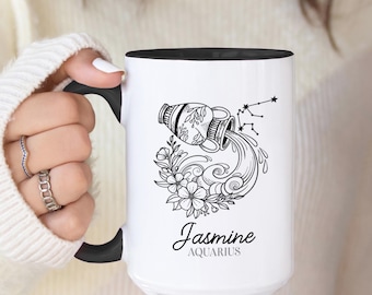 Custom Scorpio Zodiac Coffee Mug, Personalized Astrology Sign Name Cup, Birth Sign Mugs, Astrological, Birthday Month, Mothers Day, Gift