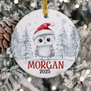Personalized Kids Ornament, Custom Owl Christmas Ornaments, Childrens Gift Ornament with Name, Kids Ornaments for Boys gift for Girls