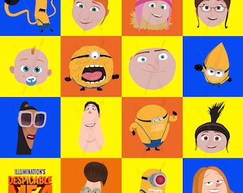 Despicable Me 4 Character Faces PNG ZIP File (3000x3000 px) + Mega Minions and Villains!