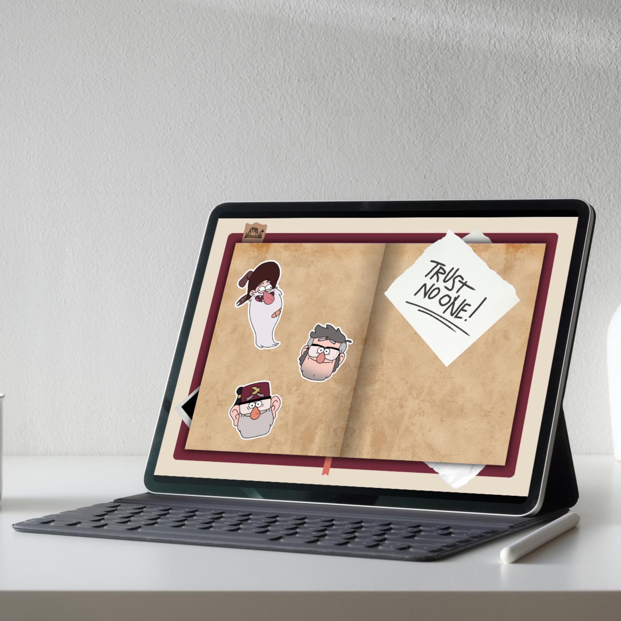 ビンテージジャーナル❁⃘*.゜❁⃘*.゜雑記帳 Gravity Falls Blank Digital Journal A4 - 100 Pages (book 1,2