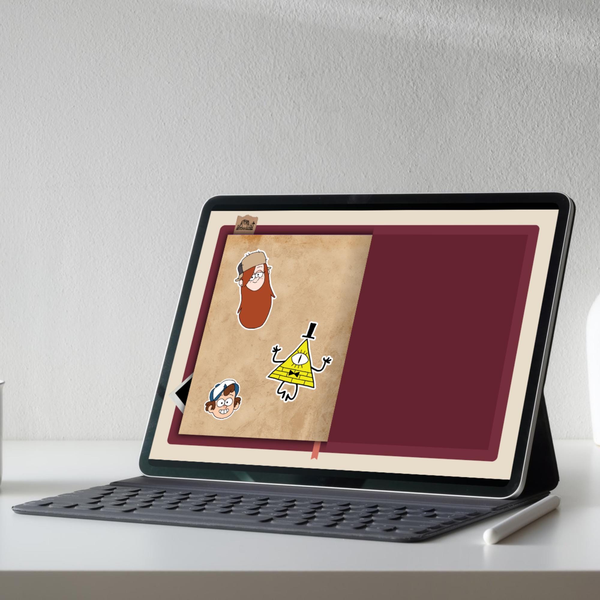 ビンテージジャーナル❁⃘*.゜❁⃘*.゜雑記帳 Gravity Falls Blank Digital Journal A4 - 100 Pages (book 1,2