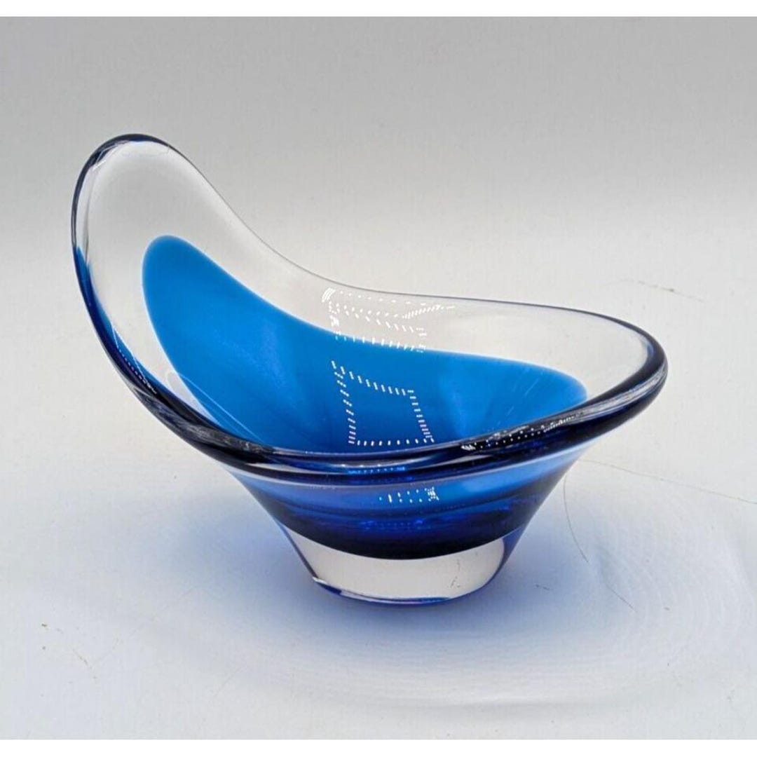 工芸品 Swedish Flygsfors art glass Coquille VINTAGE SWEDISH FLYGSFORS COQUILLE TRI-COLOUR ART GLASS VASE
