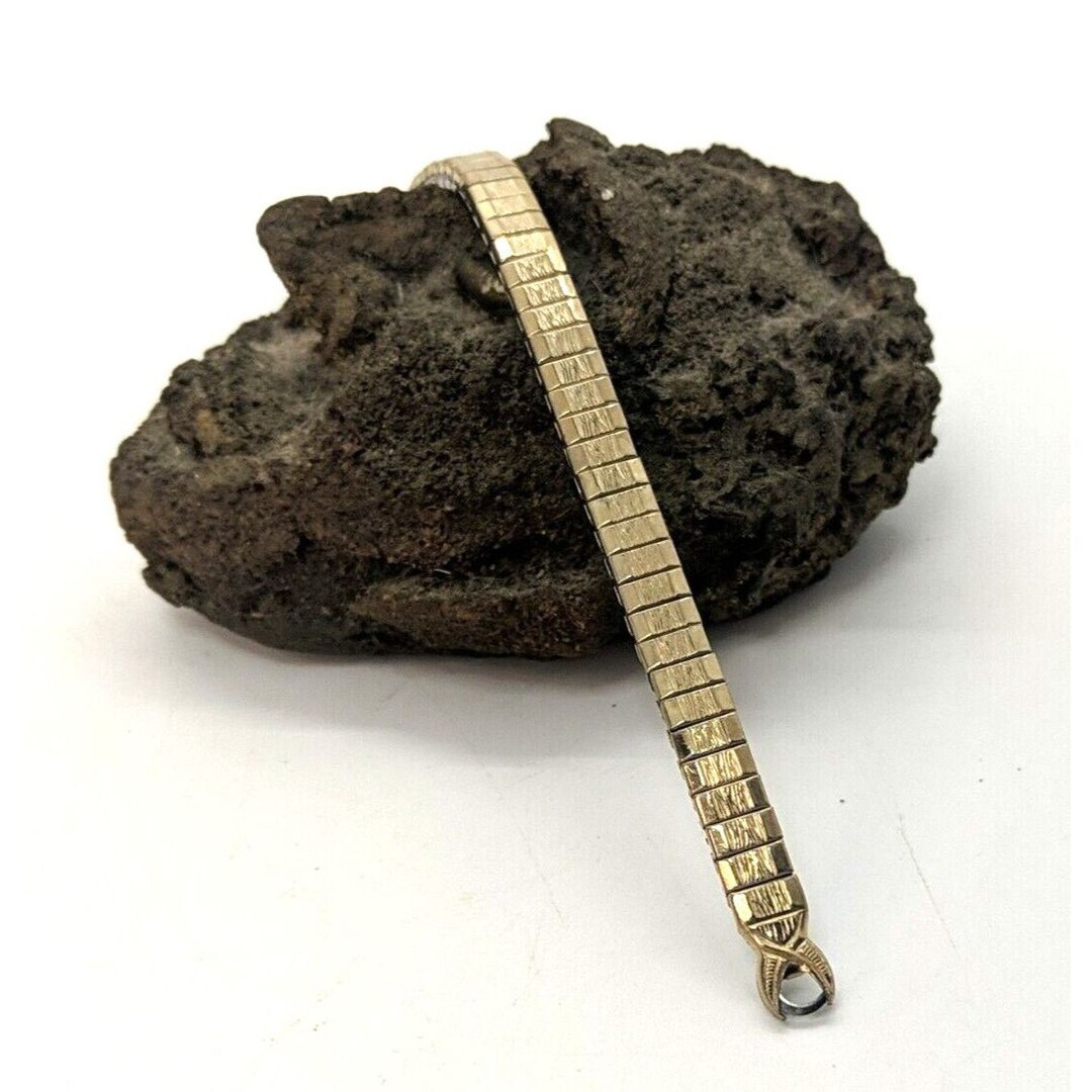 JB Womens Watch Band Expandable Gold Tone and Stainless Etsy