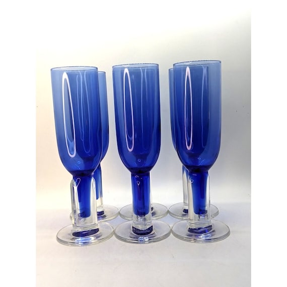 Bormioli Rocco Cobalt Blue 6set ヴィンテージ Bormioli Rocco Cobalt Blue 6set ヴィンテージ Bormioli Rocco Into