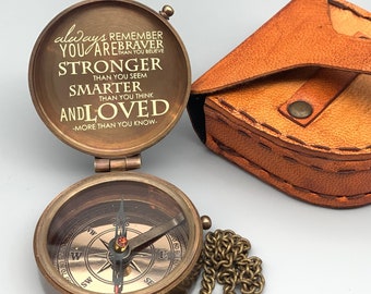 Engraved Compass, Christmas Present, Father's day gift, Mother’s day gift, Gift for dad, Gift for brother, Baptized gift, Graduation Gift