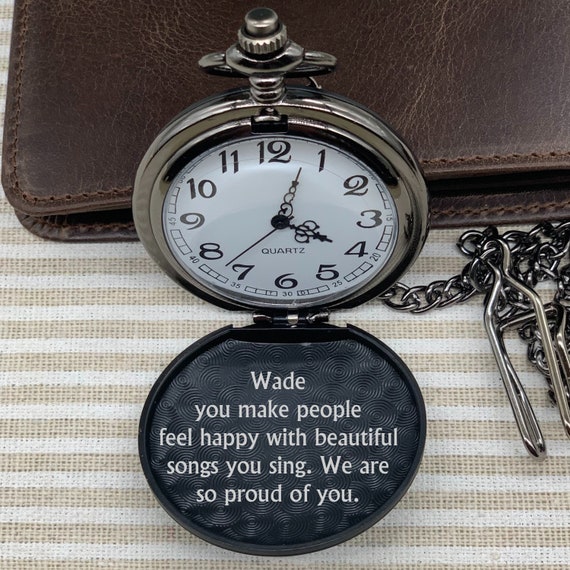 Pocket Watch Custom Pocket Watch Groomsmen Pocket Watch Personalized Pocket Watch Engraved Pocket Watch Mens Pocket Watch for Dad Etsy