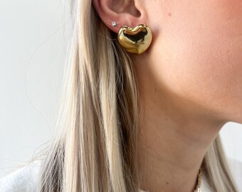 Puffy Heart Earrings