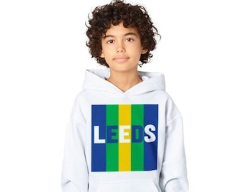 Leeds Vertikale Flagge Kinder Hoodie - Klassischer Kinder Pullover