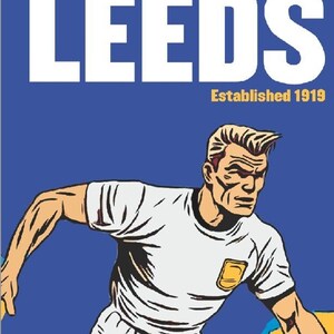 Leeds - Retro Style Advertising Poster - Vintage illustration - Premium Matte Paper Poster with Hanger Leeds