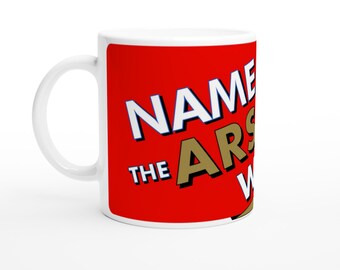 Taza personalizada "Arsenal Wanker", regalo divertido para aficionados al fútbol