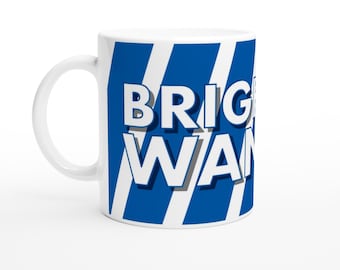 Taza de cerámica para aficionados del Brighton: regalo divertido de fútbol de 325 ml