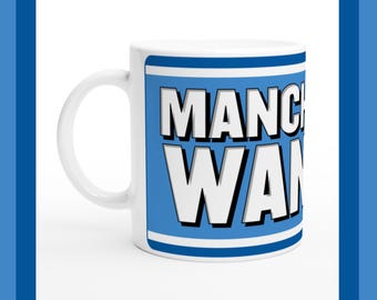Divertida taza de Manchester Wanker, regalo de broma para fanáticos del fútbol