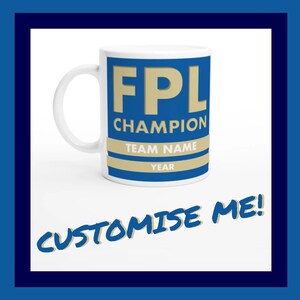 Personlig Fantasy Football Champion-mugg – FPL-vinnare, 33 cl keramik