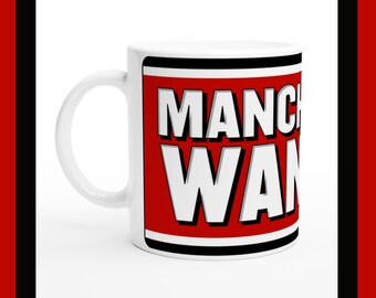 Taza divertida de Manchester Wanker, regalo para un fanático del fútbol