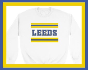 Leeds United-sweater – LUFC klassieke trui met ronde hals