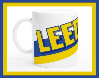Taza de cerámica del Leeds United – Taza de café LUFC, 325 ml
