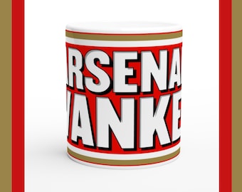 Taza de cerámica Wanker del Arsenal, regalo para aficionados al fútbol