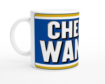 Divertida taza de cerámica del Chelsea Wanker, regalo de broma para un fanático del fútbol.