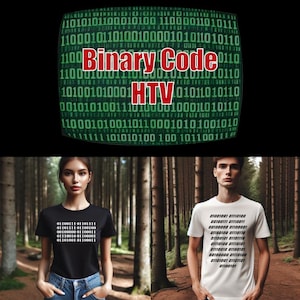 Personalised Binary Code Vinyl Heat Transfer (Iron on)