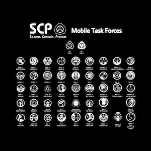 SCP - Vinyl Adhesive Sticker - Clear Background