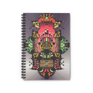 Robot Alien Art Journal Spiral Notebook