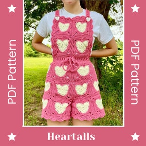 Crochet Heartalls (Square Bib Version) PDF Pattern