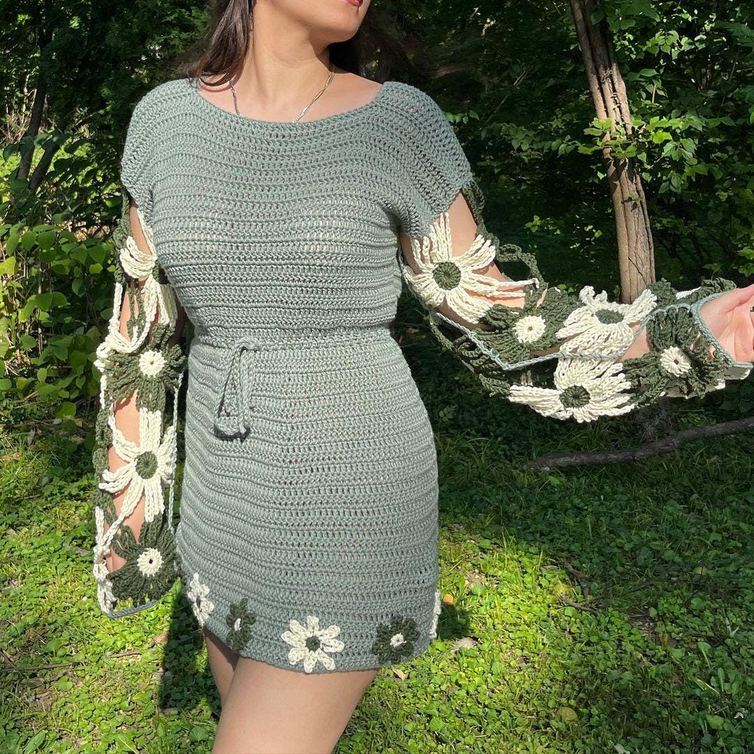 white christmas dresses Daisy Dress Crochet Pattern PDF main image 0