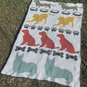 Dog Days Blanket - Crochet PDF Throw Pattern