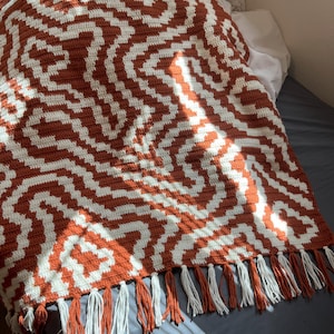 Squiggle Me This Blanket - Crochet PDF Throw Pattern