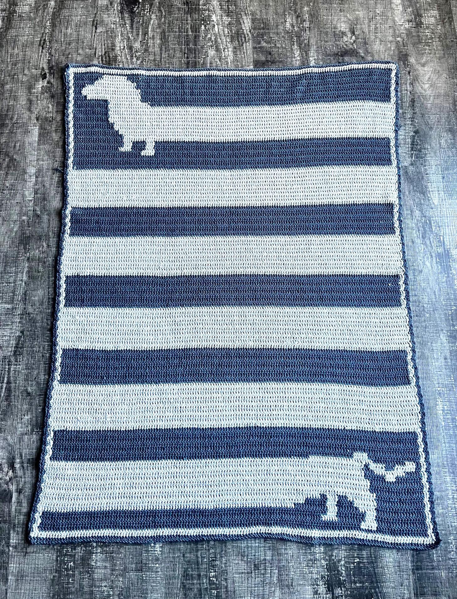 39 Dachshund Crochet Patterns to Stitch for Gifts, Decor, and Everyday Cuteness 3 Dachshund Blanket Crochet Sausage Dog Throw