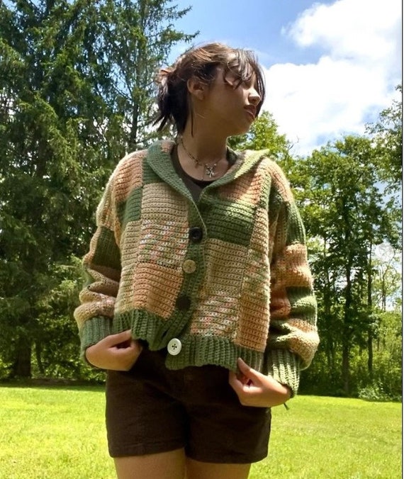 Crochet Patchwork Patty Cardigan PDF Pattern - Etsy