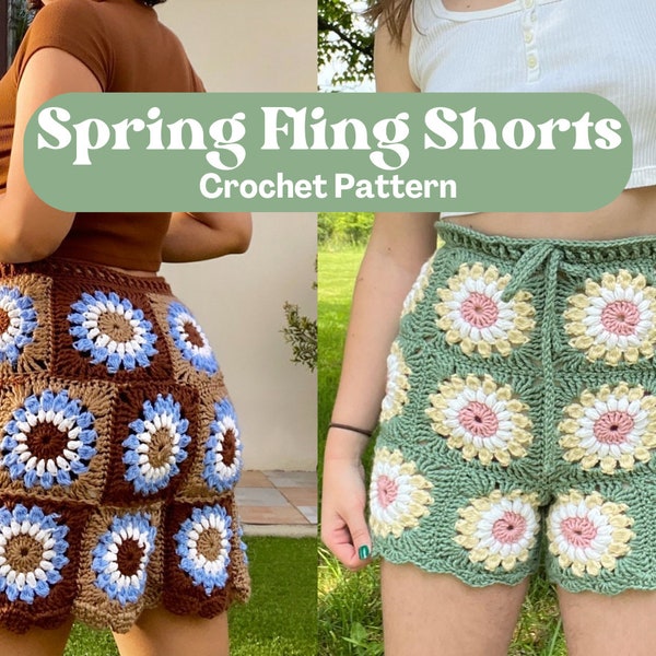 Crochet Spring Fling Shorts PDF Pattern